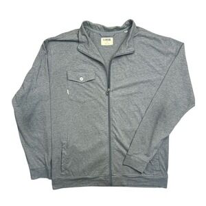 Linksoul Men's Heather Gray Full-Zip Sweater Jacket